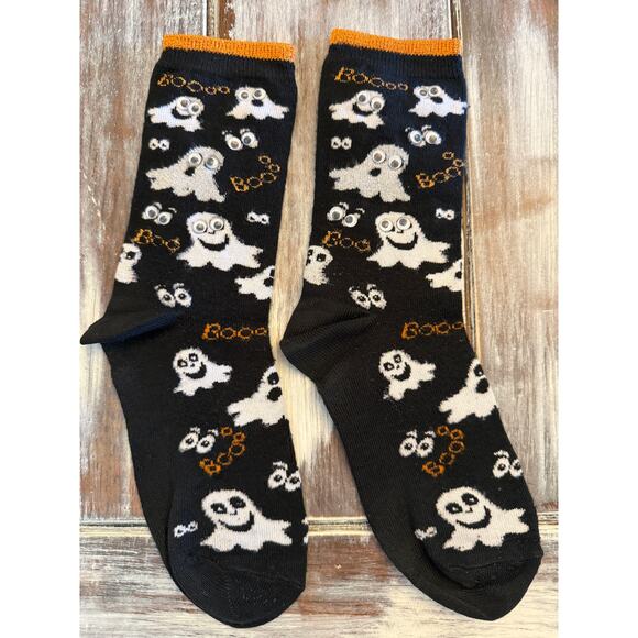 Halloween Ghost Socks with Googly Eyes - Picture 2 of 2